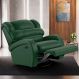 Poltrona do Papai Sala de Cinema Reclinável Kylie Glider Manual Giratória Massagem USB PU Verde Musgo G23