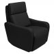 Poltrona Decorativa Reclinável Elétrica Moroni Couro Preto G43 - Gran Belo