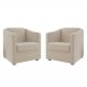 Kit 2 Poltronas Decorativa Ana Suede Pés Cromado - Pallazio
