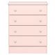 Cômoda Infantil 4 Gavetas MDP Doce Mel Rosa