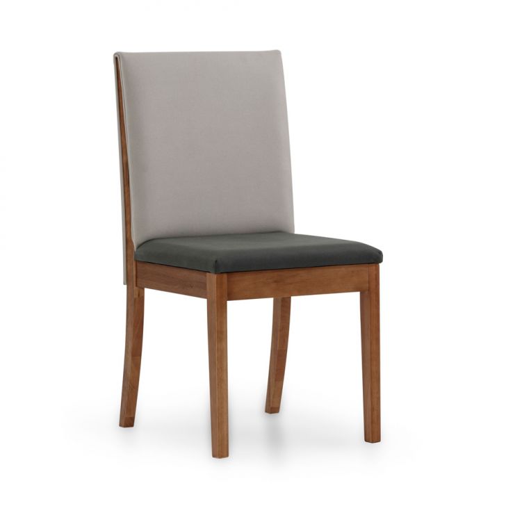 Cadeira Doroty Poliéster Chumbo e Bege