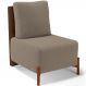 Poltrona Decorativa Sala Estar Living Pés Madeira Hungria L02 Couríssimo Marrom Bouclê Bege - Lyam