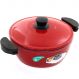 Panela 18cm Vermelho Resistente Gulê Em Alumínio 1,5 Litros