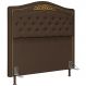 Cabeceira Cama Box Casal King 195cm com Tachas Imperial Veludo J02 Chocolate - Mpozenato