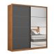 Image of Guarda-Roupa Casal com Espelho Belga Flex 2 Portas 3 Gavetas Amendola e Grafito DE626CL02AIJMOB