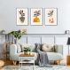 Quadros Vasos Boho Colors 184x86 3-86x60 Filete Marrom