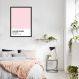 Quadro Color Card Rose Quartz 100x70 Caixa Preto