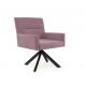 Poltrona Giratória Angel IV Veludo Rosa