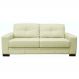 Sofá 3 Lugares Milão 200cm Couro Off White - Gran Belo