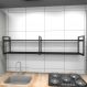 Prateleira industrial cozinha aço cor preto 180x30x40cm (C)x(L)x(A) cor mdf preto modelo ind40pc