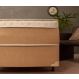 Cama Box de Casal + Colchão Molas Ensacadas de Chenille Bege