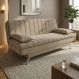 Sofá-Cama Casal 3 Lugares Paiva Suede Bege