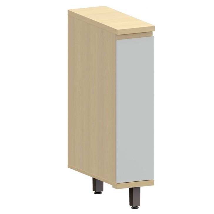 Balcão para Cozinha 20 cm 1 Porta MDF/MDP Aurora Cinza Cristal