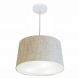 Pendente Cone Md-4247 Cúpula em Tecido 30/45x40cm Rústico Bege - Bivolt