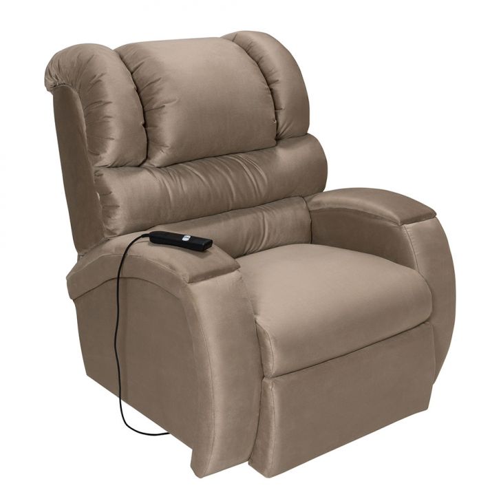 Image of Poltrona Reclinável Motorizada Imperial Suede Chocolate PLA-IM730UP91NPKMOB