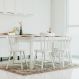 Mesa de Jantar Ditália com 4 Cadeiras JA-225 Cor:Branco