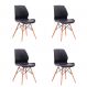 Conjunto com 4 Cadeiras Eames Eiffel Rubi Preto
