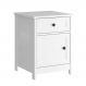 Mesa De Cabeceira 1 Porta 1 Gaveta 45 cm DM112 Branco Dtall