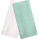 Kit 3 Toalha Lavabo Cristal Natalina 30x50cm Off White/Mar Mediterrâneo