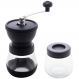 Moedor Manual de Café Inox Lyor Porta Pó Extra Vidro Removível 9,5cm Preto