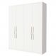 Guarda Roupa 4 Portas 3 Gavetas Slow Motion Spazio F08 Branco - Mpozenato