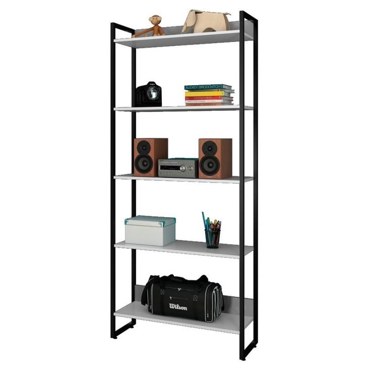 Estante 5 Prateleiras Studio Industrial M18 Branco - Mpozenato