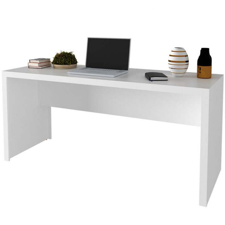 Mesa para Escritório Escrivaninha 163 cm Branco