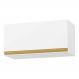 Armário de Cozinha Aéreo 70cm 1 Porta Basculante Veneza Multimóveis V3681 Branco/Dourado