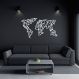 Quadro Escultura Mapa Mundi Poligonal 100x56 Branco