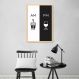 Quadro Cozinha AM PM - Café e Vinho 60x43 Caixa Marfim