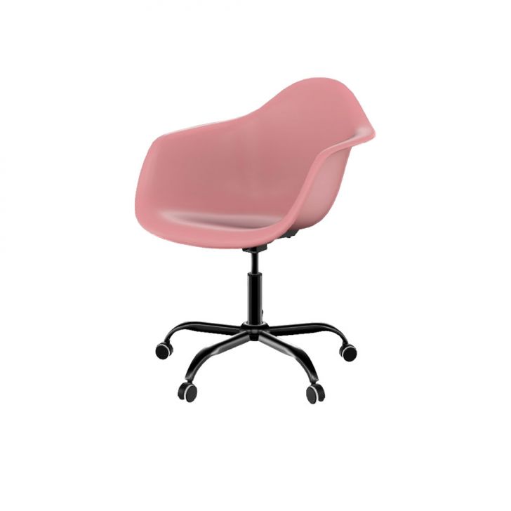 Cadeira Eames Arm Office Rosa e Preta