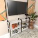 Rack industrial home parede hack bancada rack rak branco off white
