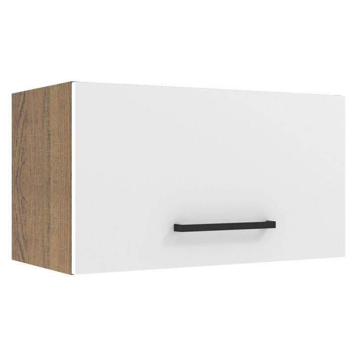 Armário de Cozinha Aéreo 60 cm 1 Porta Basculante Rustic/Branco Agata Madesa