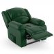Poltrona do Papai Reclinável Pietra Controle Power Elétrico USB FH9 PU Verde Musgo - Mpozenato