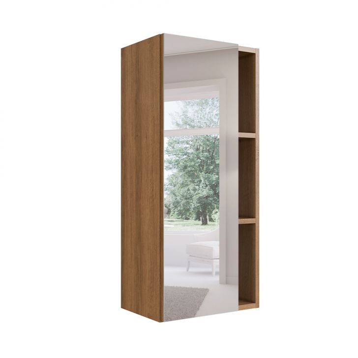 Armário de Banheiro com Espelho Grace 1 Porta Mel