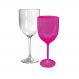 Kit 2 Taças Vinho Rosa e Transparente Acrílico Ps