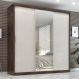 Guarda Roupa Casal Paris 3 Pts Corre 2gav C/ Esp Chocolate/off White