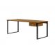 Mesa de Escritório Málaga 1 GV Nogal e Preta 190 cm