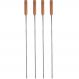 4 Espetos Kort Simples para Churrasco de Aço Inox e Madeira 85cm Domama