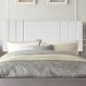 Painel Estofada Grécia 140CM Casal Suede Branco - D A DECOR