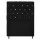 Cabeceira Estofada Cristal 90 cm Solteiro Com Strass Suede Preto - Amarena Móveis