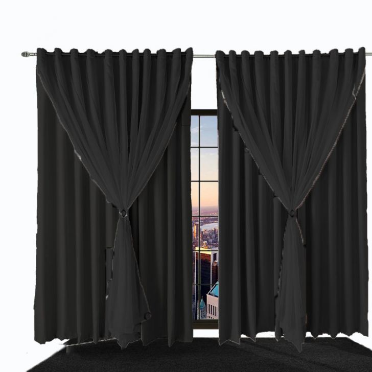 Cortina Para Quarto E Sala Blecaute Ana 8,00 X 2,70 Preto