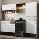 Armário de Cozinha Compacta 229cm com Pia Rustic/Branco Emilly Madesa 10