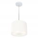 Pendente Cilíndrico Md-4209 Cúpula em Tecido 25x25cm Branco - Bivolt