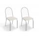 Conjunto com 2 Cadeiras Noruega Branco