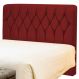 Cabeceira Queen Bolivia 160 CM Suede Vermelho - D A Decor