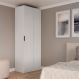 Guarda-Roupa Modulado de Canto Altezza Clean 1 Porta Branco 101 cm