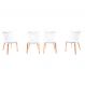 Conjunto com 4 Cadeiras Windsor Branco