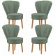 Jogo 4 Poltronas Resistente para Recepção Decor Moderna Tecido Veludo MOBLAN decor