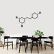 Quadro Escultura Fórmula Química Vinho 60x36 Preto